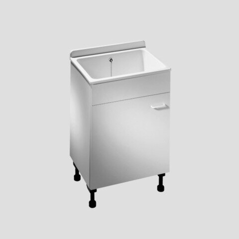 Sanit Washbox Laundry Sink White With Cabinet Sanit Eisenberg Gmbh