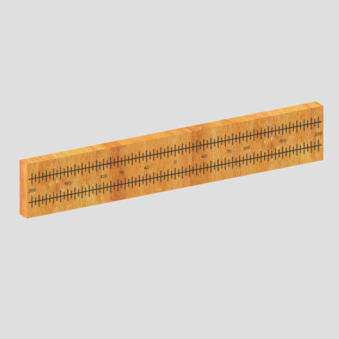 SANIT Plywood panel with graduated scale