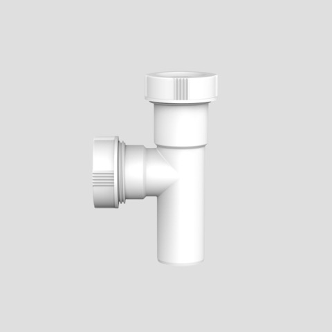 SANIT T-Stück d32 mit Rückschlagklappe