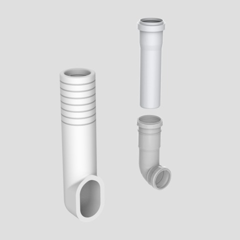 SANIT Verstellbares Spülrohr mit