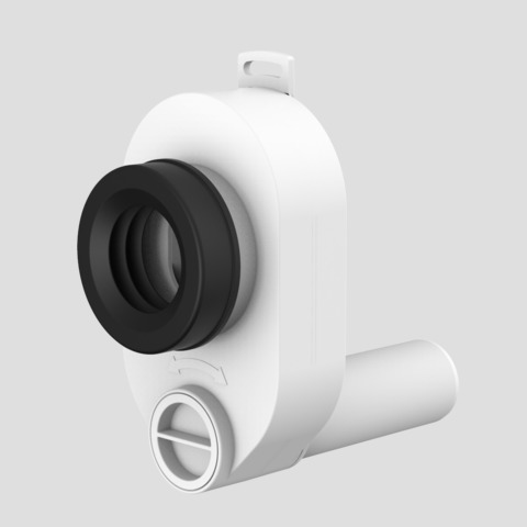 SANIT Urinal Absaug- Geruchsverschluss waagerecht