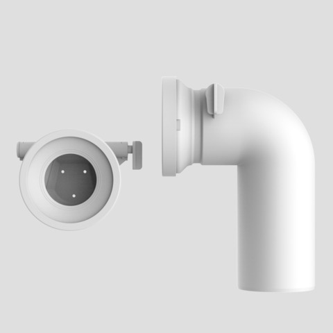 SANIT WC-Anschlussbogen 90Gr mit rat